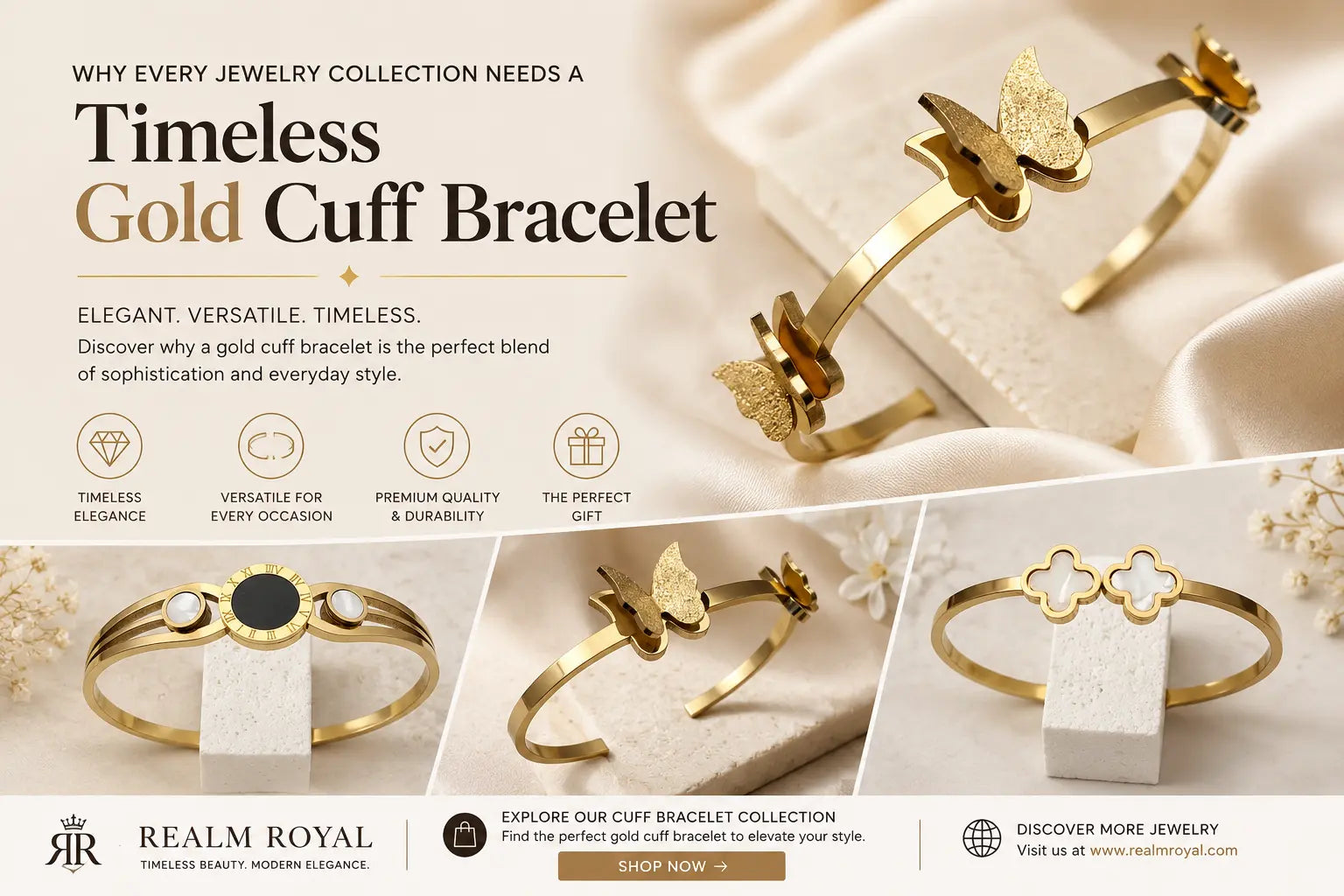 Gold Cuff Bracelet