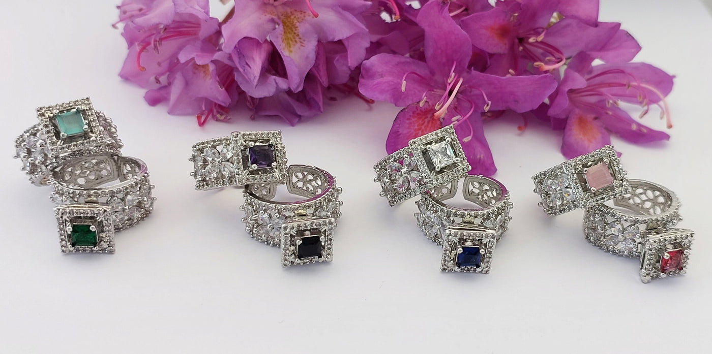 Floral grace band ring