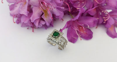 Floral grace band ring