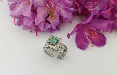 Floral grace band ring