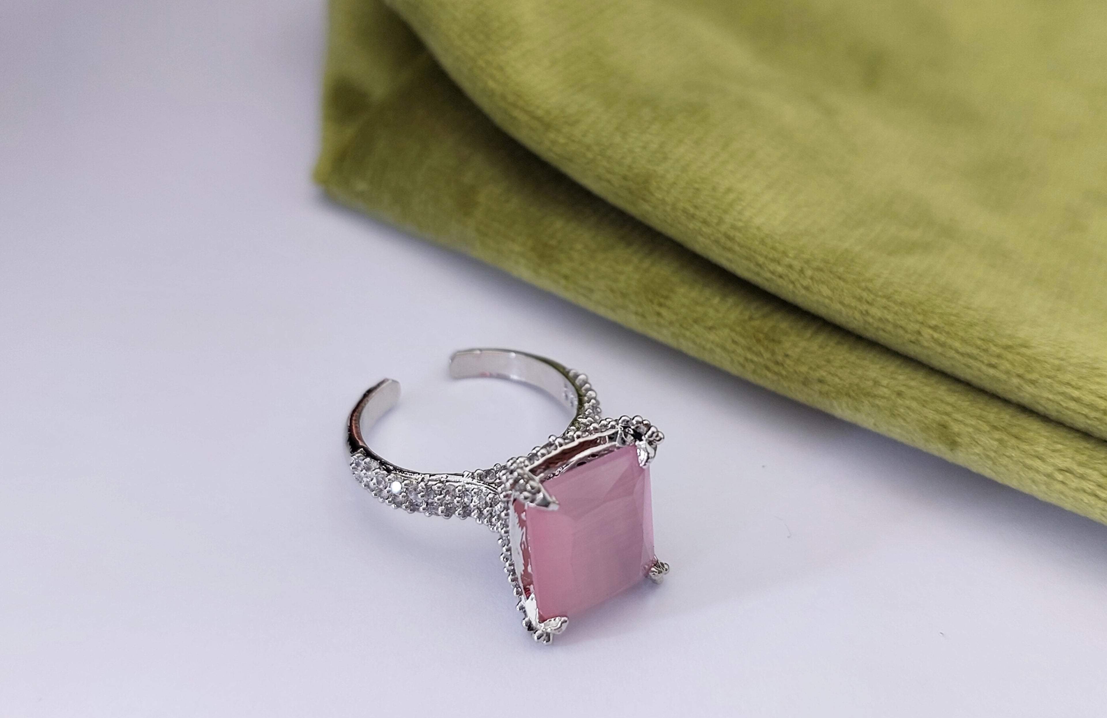 Petite vintage stone ring