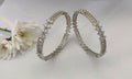 Silver petals bangles- Crystal elegance